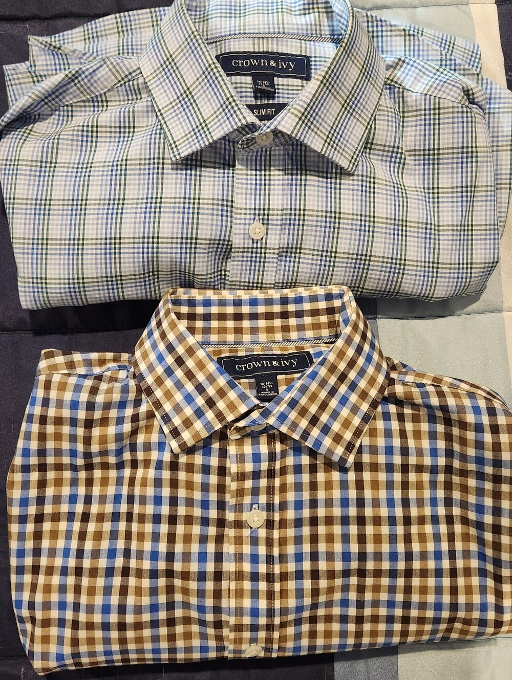 Two Crown & Ivy Plaid Dress Shirts